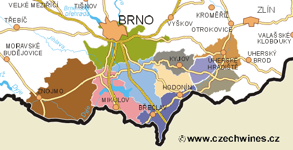 Mapa Jin Morava